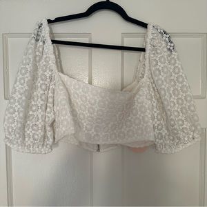 CAMILA COELHO // eyelet crop top